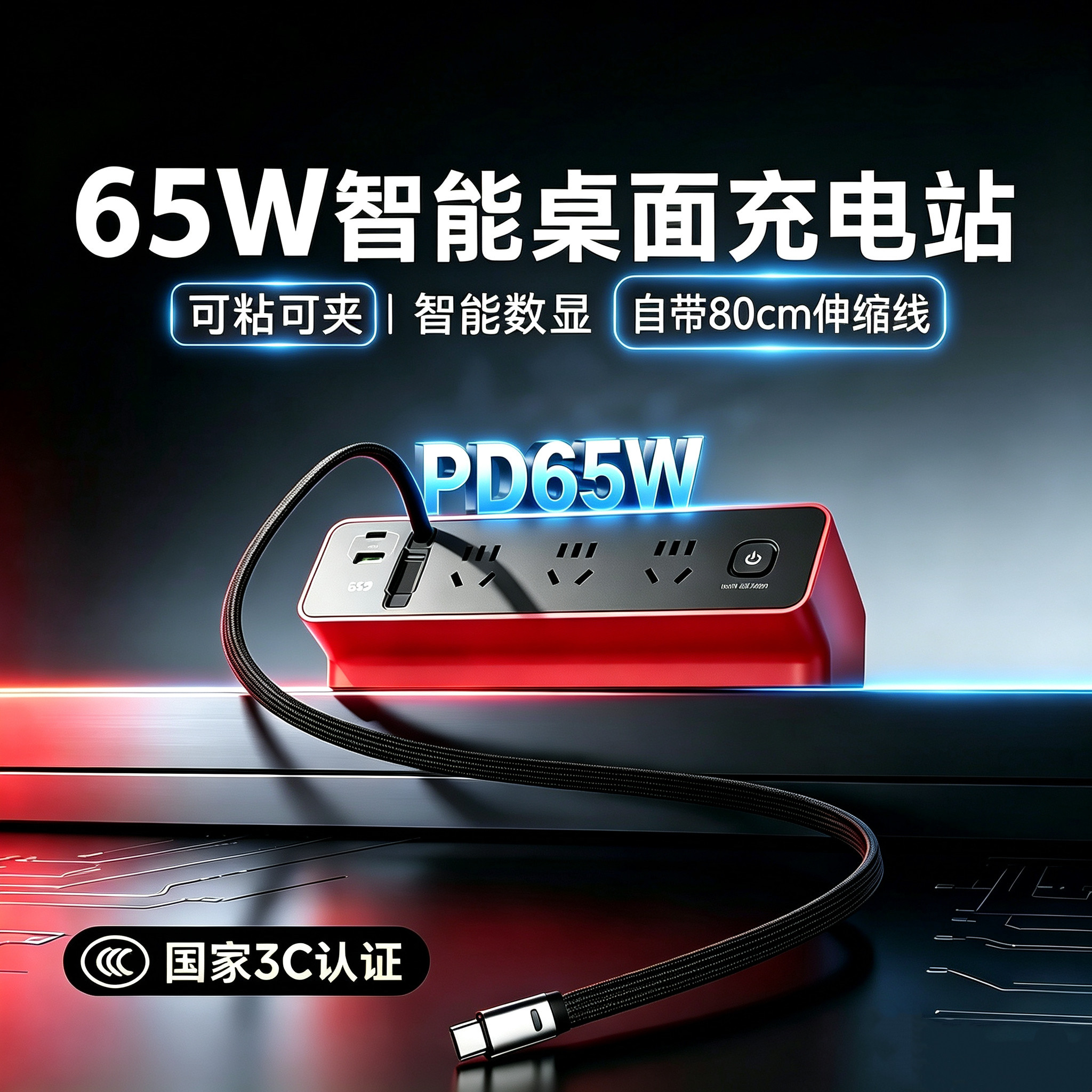 JOYECH桌面PD65W超级快充插座图片