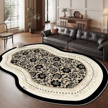 法式复古地毯2025新款客厅异形不规则加厚沙发茶几毯房间ins地垫