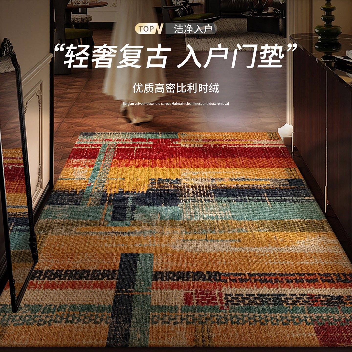 入户门垫轻奢进门玄关地毯
