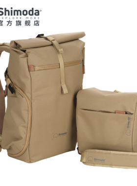 Shimoda摄影包双肩户外旅行相机包专业轻量单反背包防水上下分仓枪包套装十木塔乡途sidestreet22/28L黑宝黄