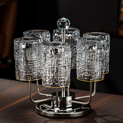 玻璃杯家用轻奢高颜值威士忌酒杯啤酒杯水杯套装客厅待客杯具杯子