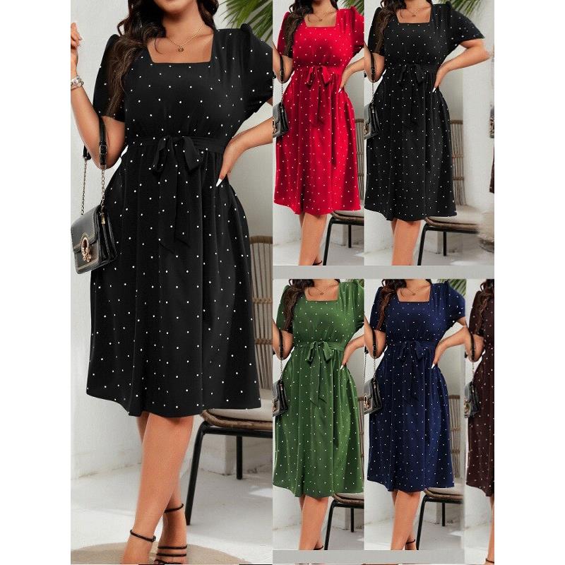 L-4XL summer fat women dresses plus size ladies skirt 大码裙
