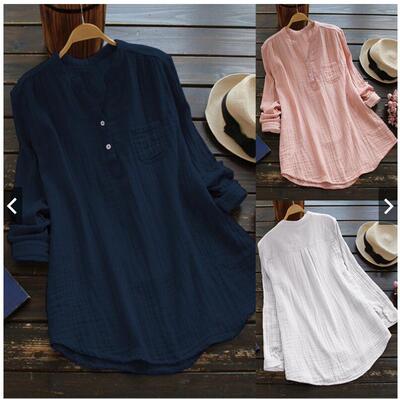 2019 Women blouse autumn t-shirt ladies cotton tops S-5XL