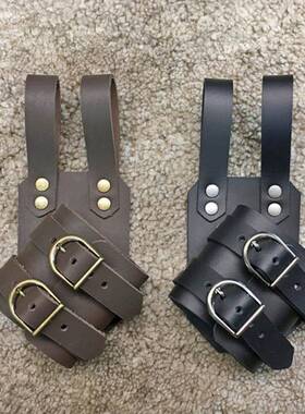 中世纪45度可挂金属刀剑套皮套可绑腰带LARP表演服道具scabbard。