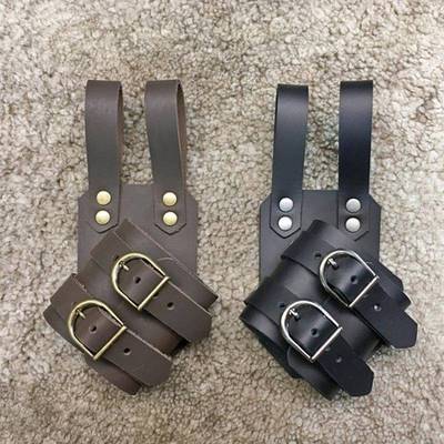 中世纪45度可挂金属刀剑套皮套可绑腰带LARP表演服道具scabbard。