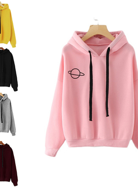 2020秋冬新款速卖通亚马逊大码宽松显瘦卫衣上衣Women's clot