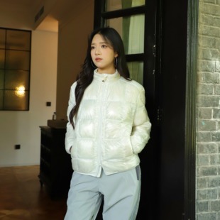 秋冬轻便立领外套国标90白鸭绒防泼水羽绒服情侣款 保暖内胆