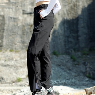 薄款 夏季 冰丝速干显瘦工装 裤 美式 户外休闲运动长裤 机能拉链冲锋裤