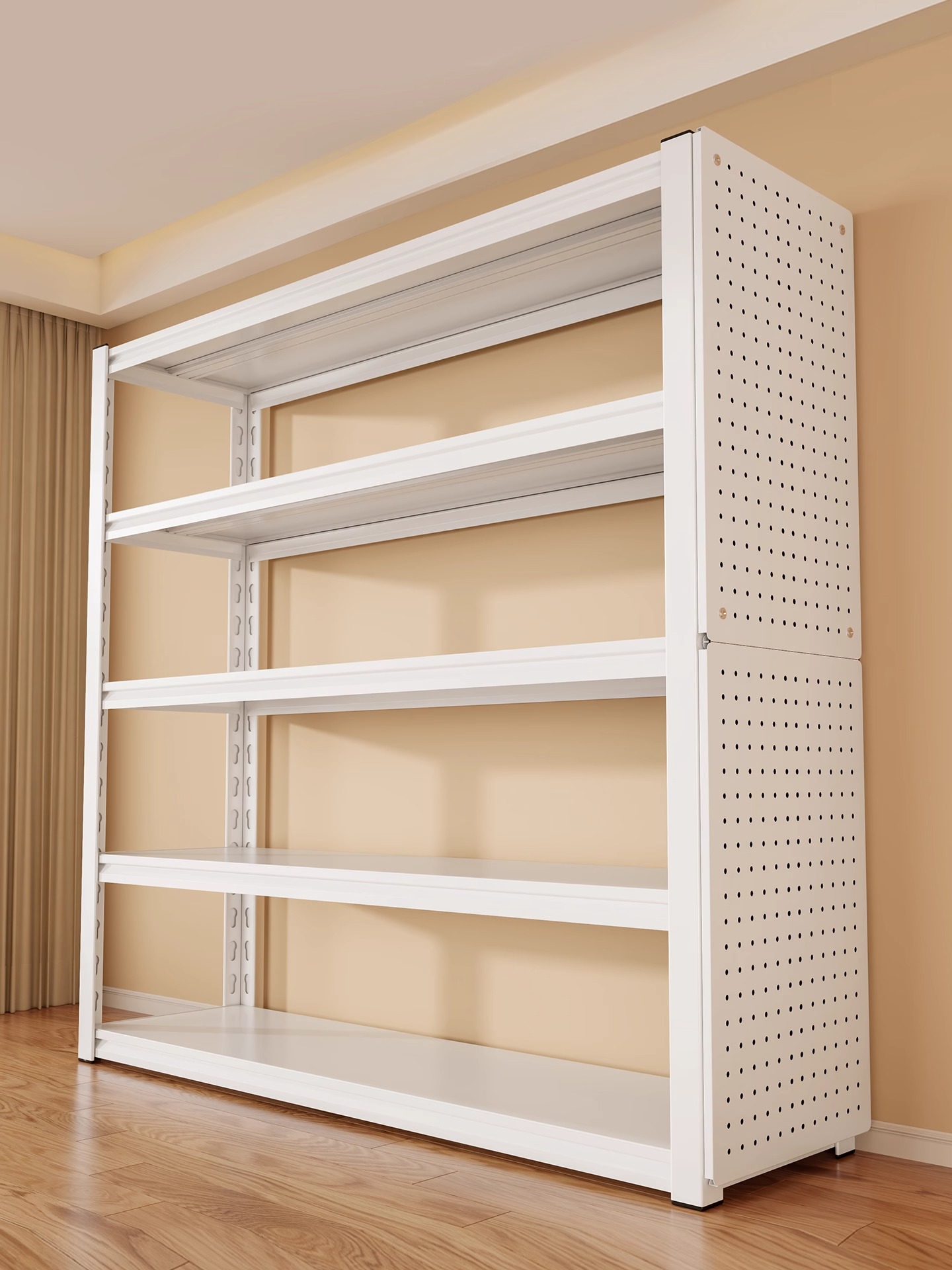 洞洞板置物架家用货架多层储物架阳台客厅收纳架杂物间金属架子铁