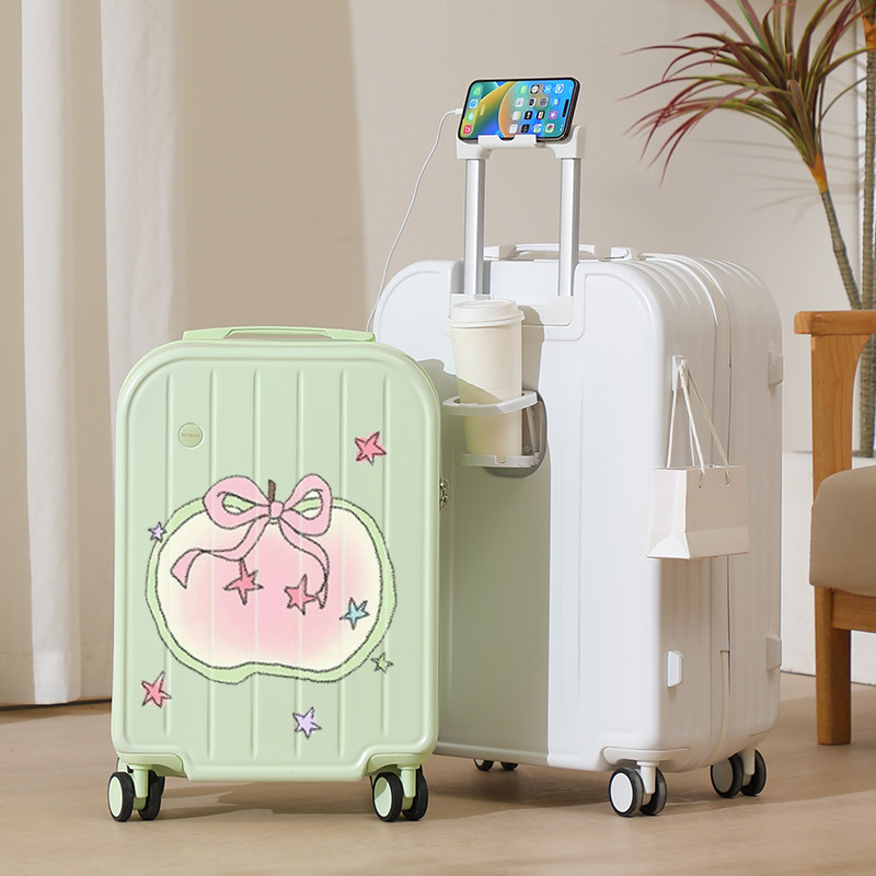2025新款卡通印花行李箱女可登机多功能结实耐用旅行拉杆密码皮箱,箱包皮具/热销女包/男包,旅行箱,淘宝优惠券,粉丝福利购,淘宝优惠卷