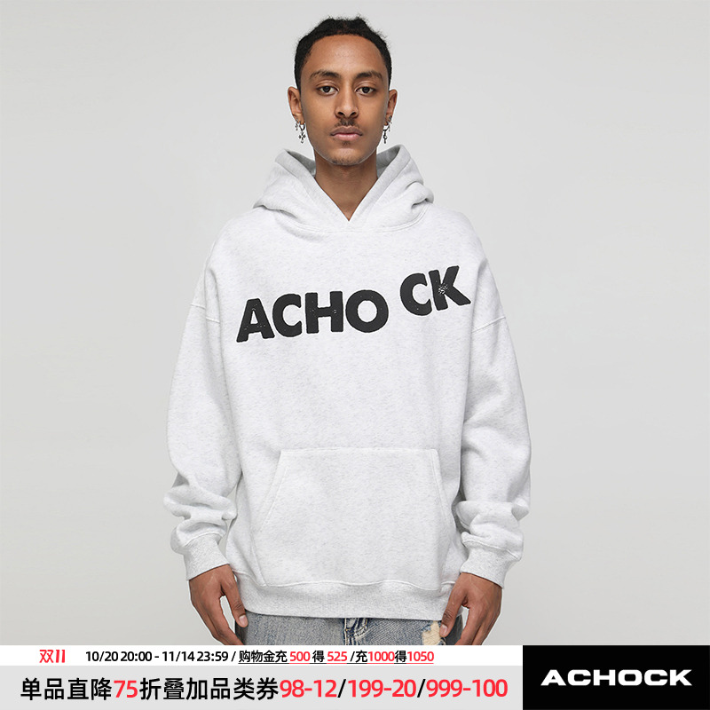 achock国潮原创印花卫衣宽松套头