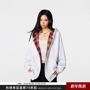 连帽卫衣男女潮牌高街秋冬新款 logo刺绣美式 开衫 Achock官方店