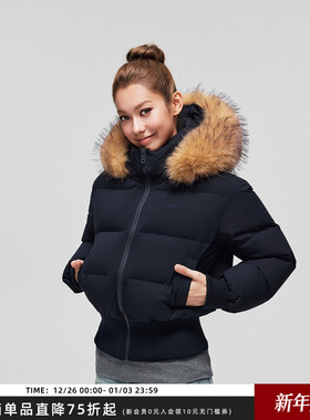 【Achock官方店】菲奥娜 fiona可拆卸毛领短款90白鸭绒羽绒服外套