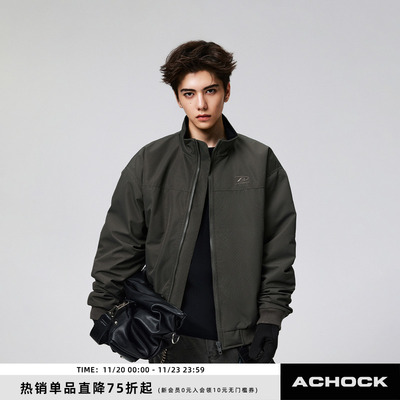 【Achock官方店】潮牌机车风立领夹克基础简约秋季防风复古外套男