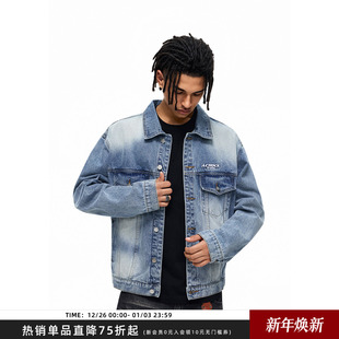 街头水洗做旧牛仔夹克潮牌春秋新款 美式 情侣外套 Achock官方店