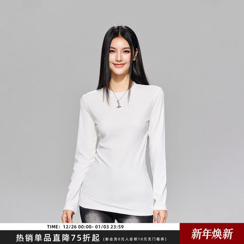 【Achock官方店】南区菲奥娜圆领保暖打底衫基础纯色百搭长袖T恤