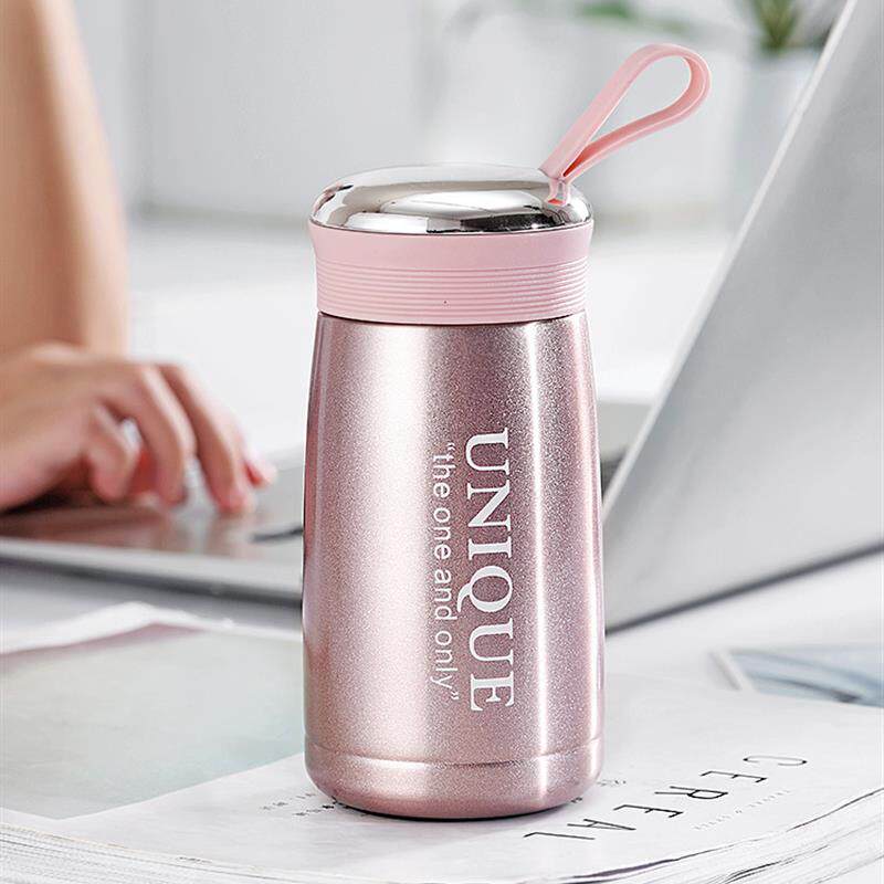 日本高颜值保温水杯女生简约便携网红高级小巧迷你不锈钢杯子