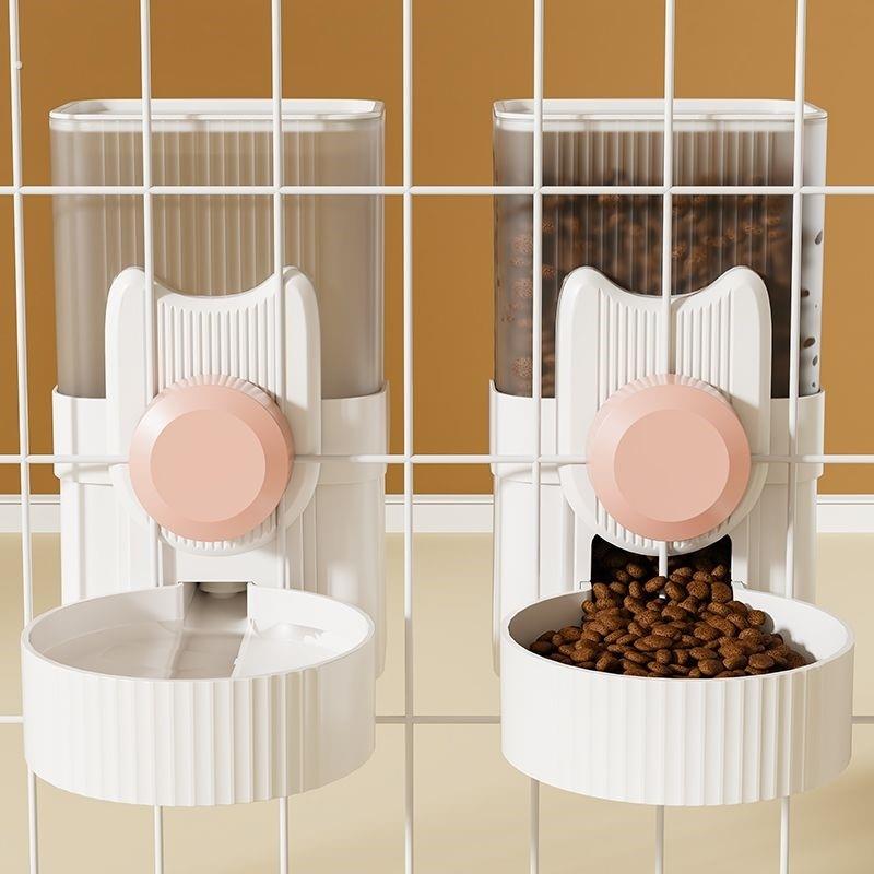 狗碗猫碗自动喂食器饮水机挂式宠物食盆悬挂式防打翻挂笼粮盆水碗