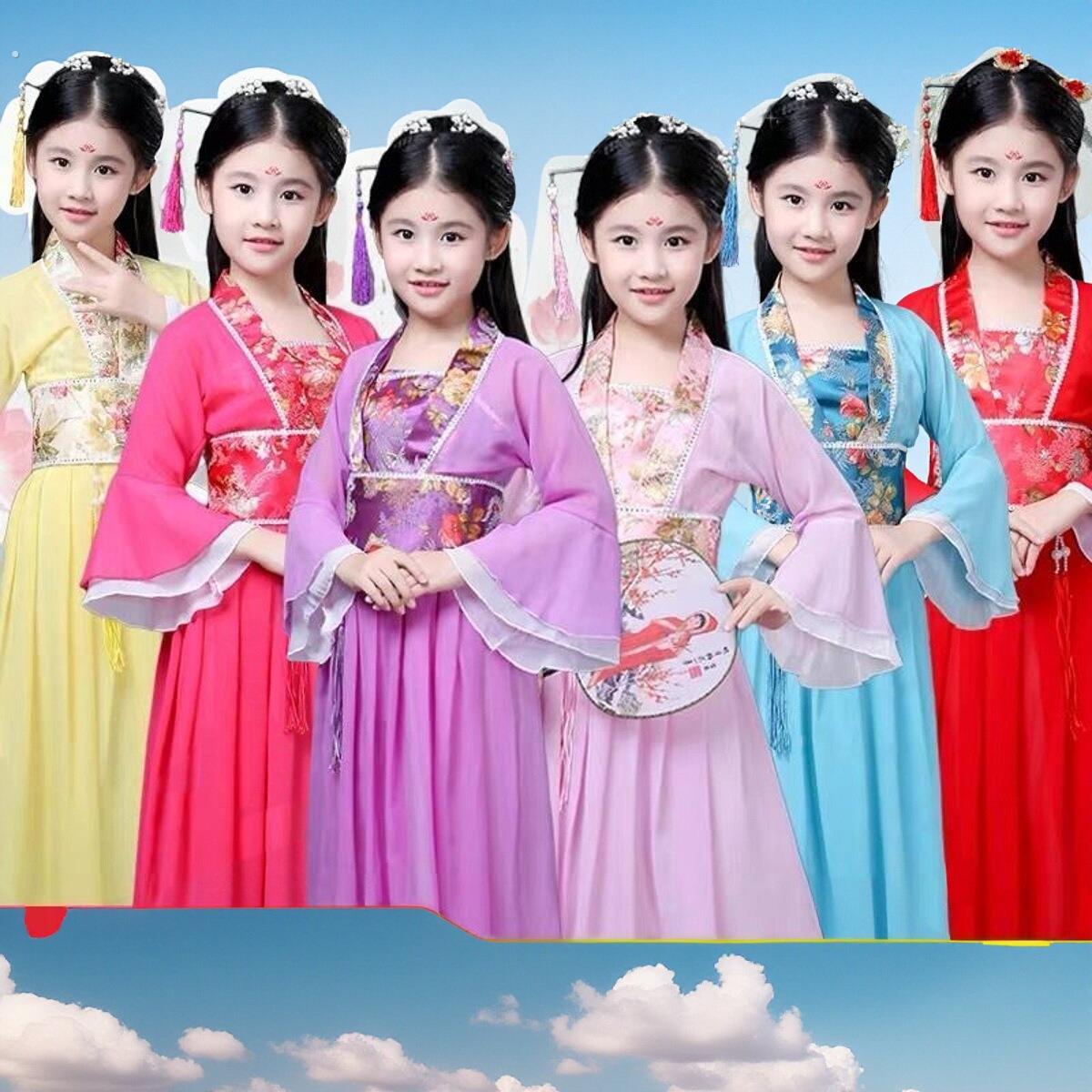 儿童古装七仙女服装西游记蜘蛛精白骨精小妖精小仙女节目演出服装