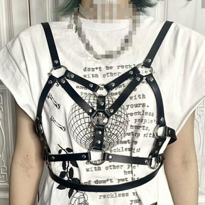 极速Leather Harness Uqnderwear Set Goth Garter Belts Women S