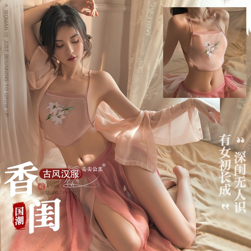 古装汉服睡衣大码胖mm肚兜式内衣