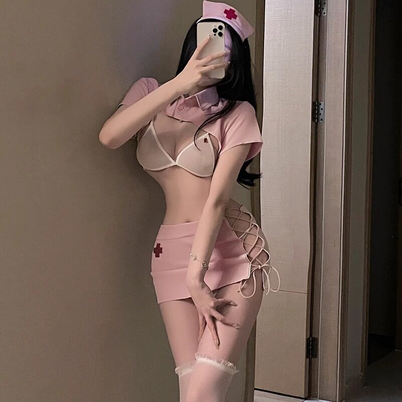 情趣护士制服cos性感蕾丝纯欲套装女内衣床上情侣趣味万圣节qqny
