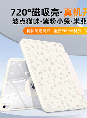 兴菲iPad保护壳720°旋转磁吸拆分适用苹果11英寸平板保护套Air7代2025新款第十代air6/510.9英寸防弯彩绘3Y