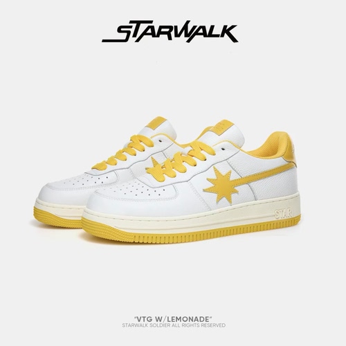 STARWALK 白黑棕流星鞋复古百搭休闲板鞋星星潮鞋