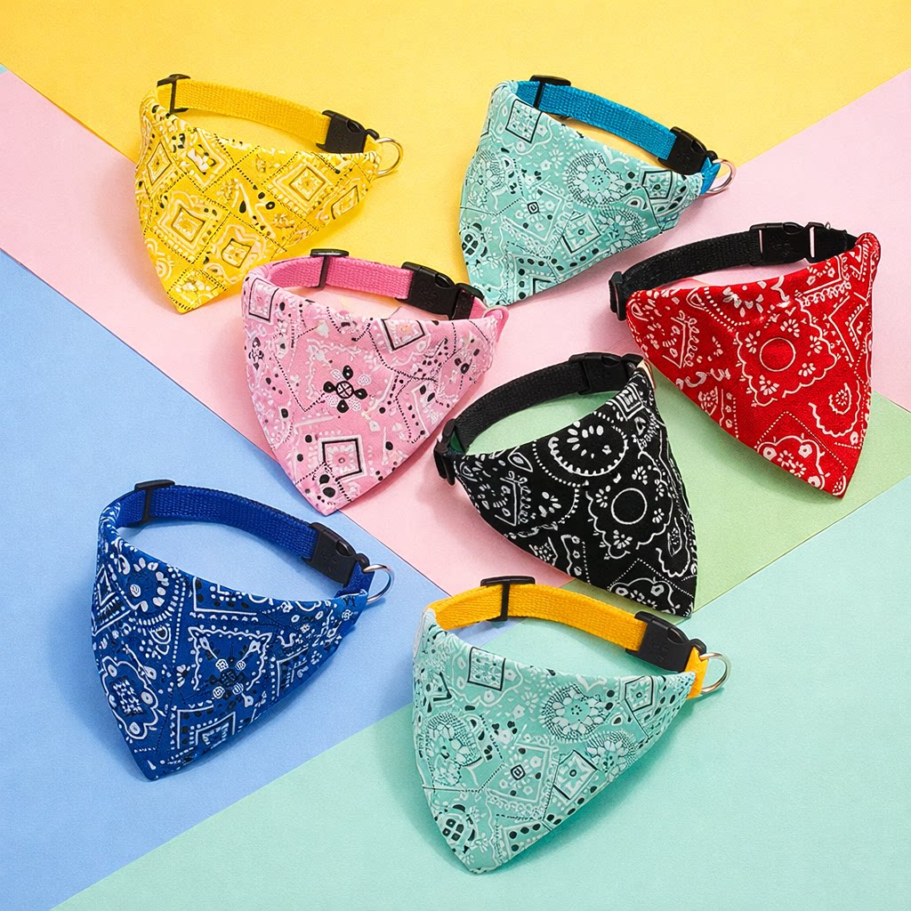 宠物狗狗口水巾猫咪三角巾围脖帅气围兜大型犬项圈项链宠物装饰品