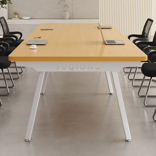简约现代会议桌长桌工作台洽谈桌长条桌长方形大桌子办公桌椅组合