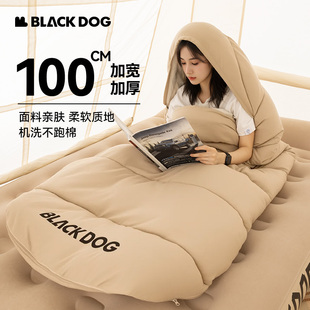 BLACKDOG黑狗羽绒睡袋成人户外露营带帽冬加厚四季通用款被子两用