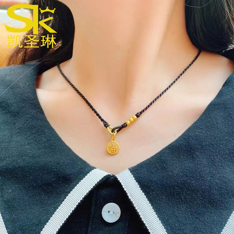 凯圣琳女款项链吊坠手工编绳图片