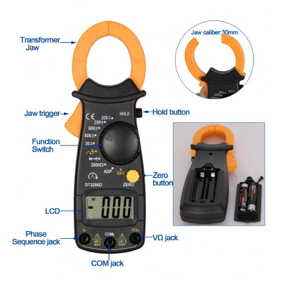 直流钳表 数字钳形表 钩表 clamp meter 威华3266D相序测试