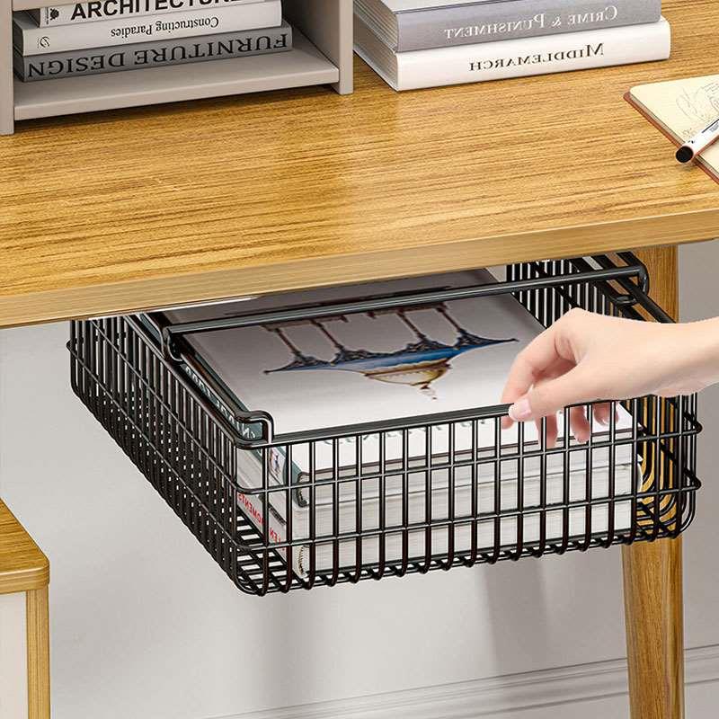 抽屉式桌下置物架书架办公室桌底收纳盒书桌工位隐形抽拉收纳神器