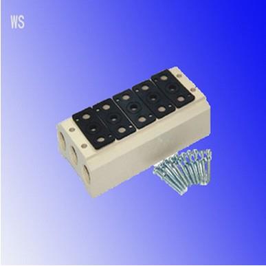 电磁阀底座4V310-10连接汇流板300M系列2F3F4F5F6F7F8F9F10F位联