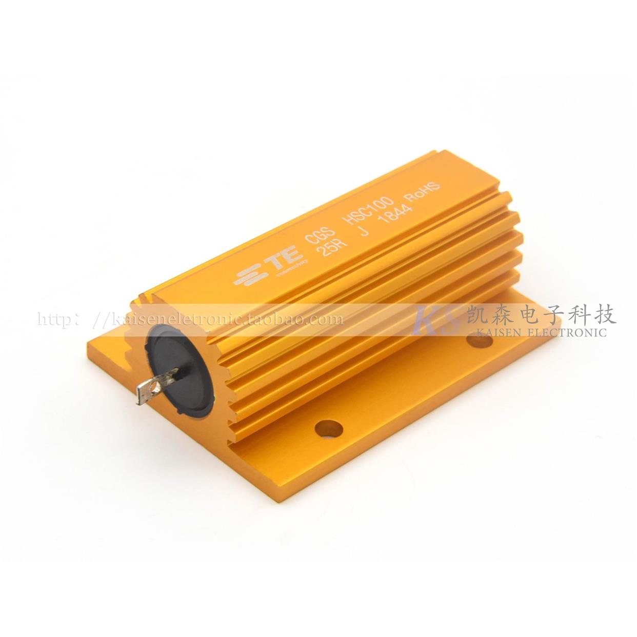 TE 2-1625999-1 HSC10025RJ 100W 25Ω 5%金属壳功率电阻预充电阻