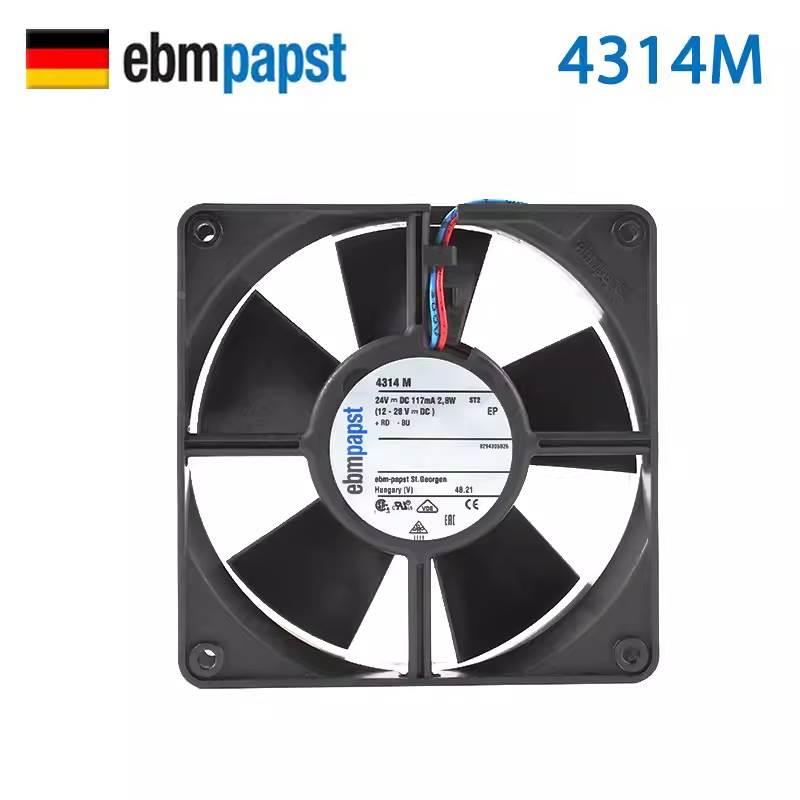 德国进口ebmpapst 4314 4314M 12032 24V 5.0W 变频器散热风扇