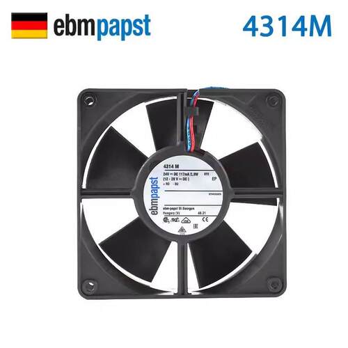 德国进口ebmpapst 4314 4314M 12032 24V 5.0W 变频器散热风扇