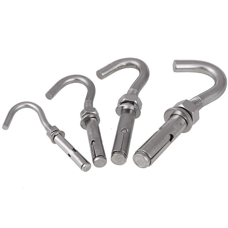 M6M8M10M12膨胀螺丝304不锈钢膨胀钩子 带钩 吊扇钩吊勾 铁挂钩