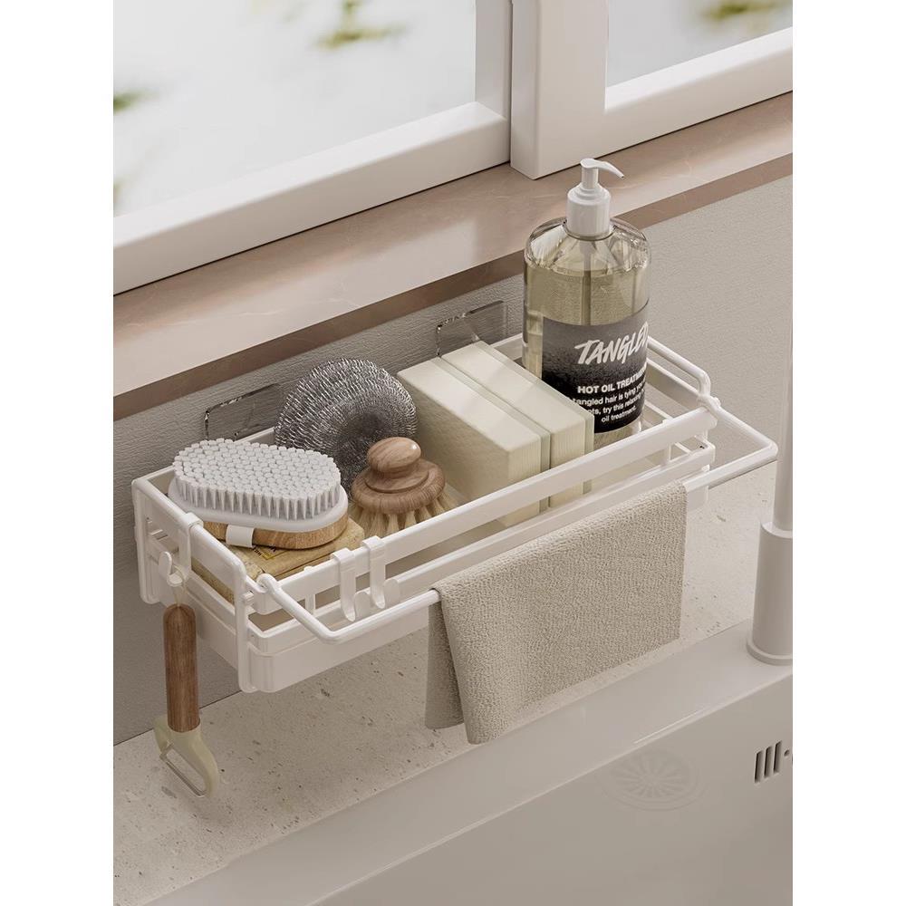 抹布沥水架厨房用品家l用收纳毛巾洗碗布海绵专用壁挂水槽边置物