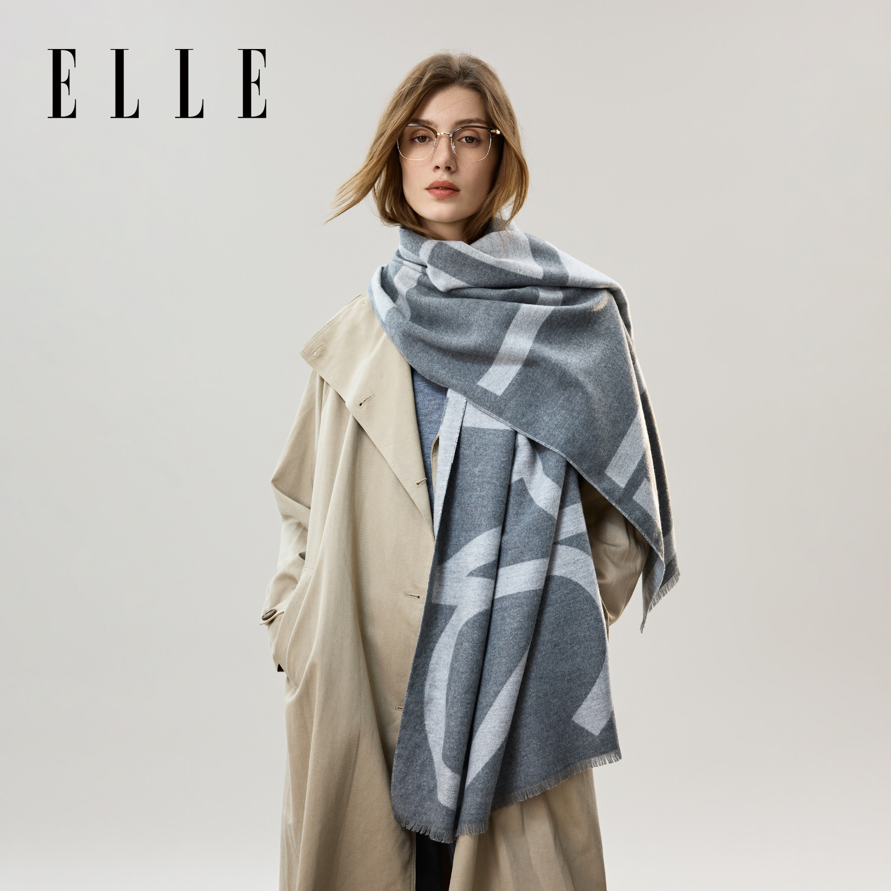 ELLE披肩女秋冬季办公室空调房护肩户外保暖含羊毛围巾新款外搭A,服饰配件/皮带/帽子/围巾,围巾/丝巾/披肩,淘宝优惠券,粉丝福利购,淘宝优惠卷