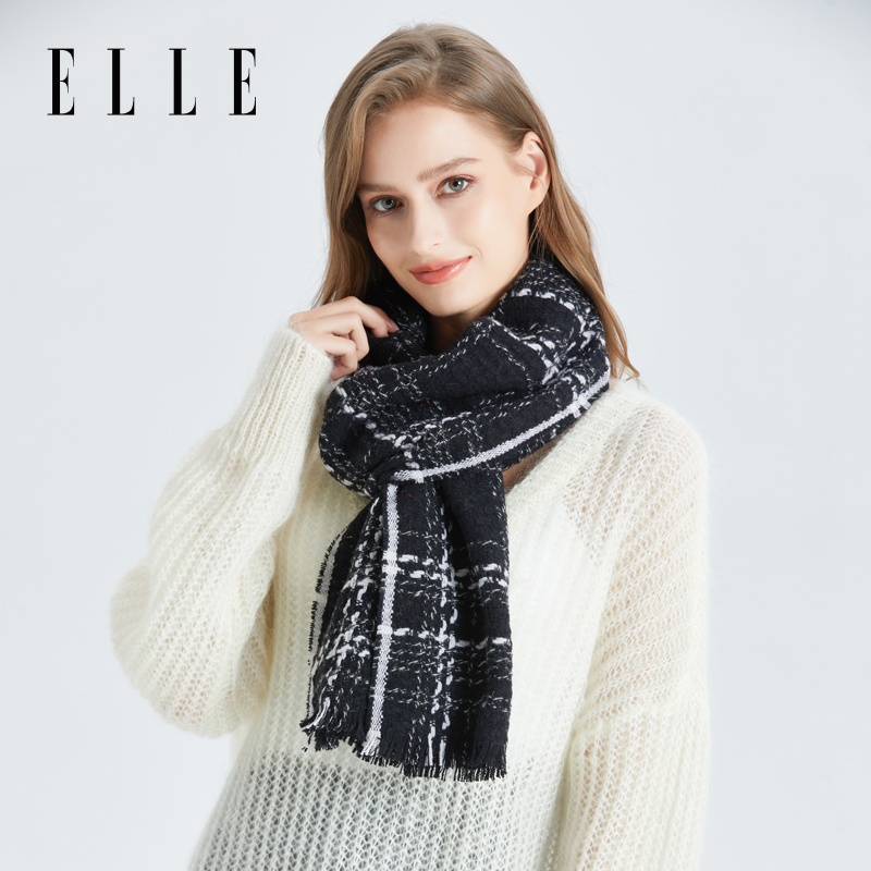 ELLE冬季女士羊毛围巾