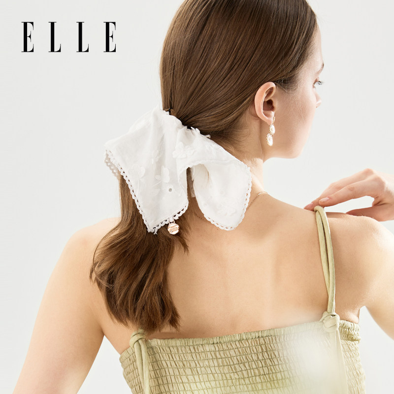 ELLE发圈女2026新款夏季大肠圈头绳扎头发绳发饰头饰发绳头花发饰