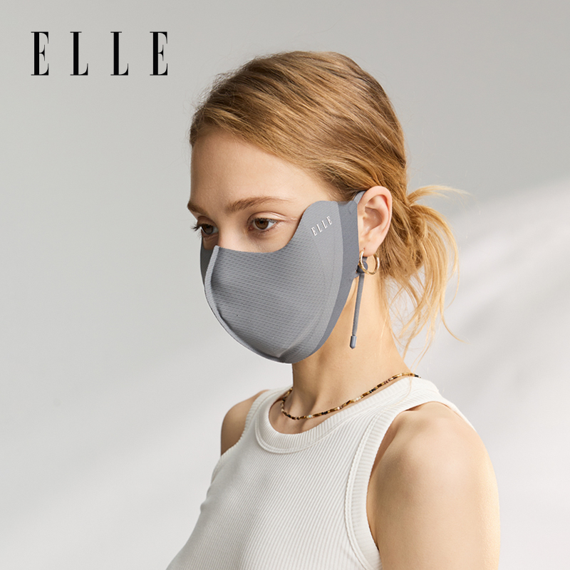 ELLE防晒口罩女夏季户外防紫外线透气轻薄护眼角骑行开车冰丝面罩