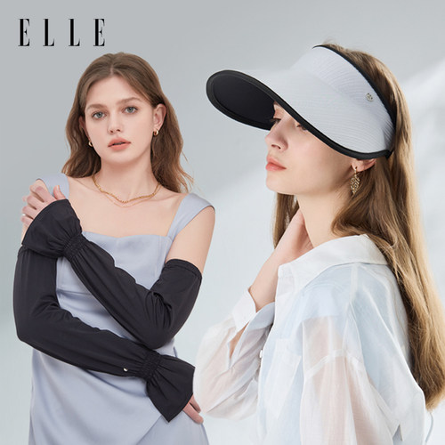 ELLE时尚防晒手套女士夏季空顶帽