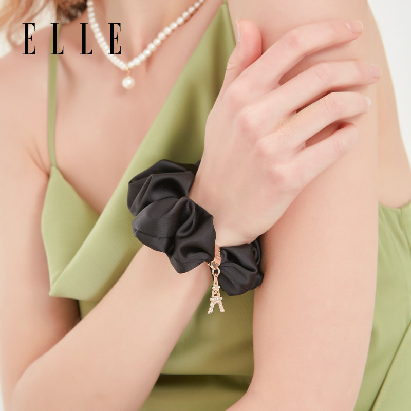 ELLE发圈头绳女生新款大肠圈高弹力发饰头饰高级感丸子头送礼礼盒