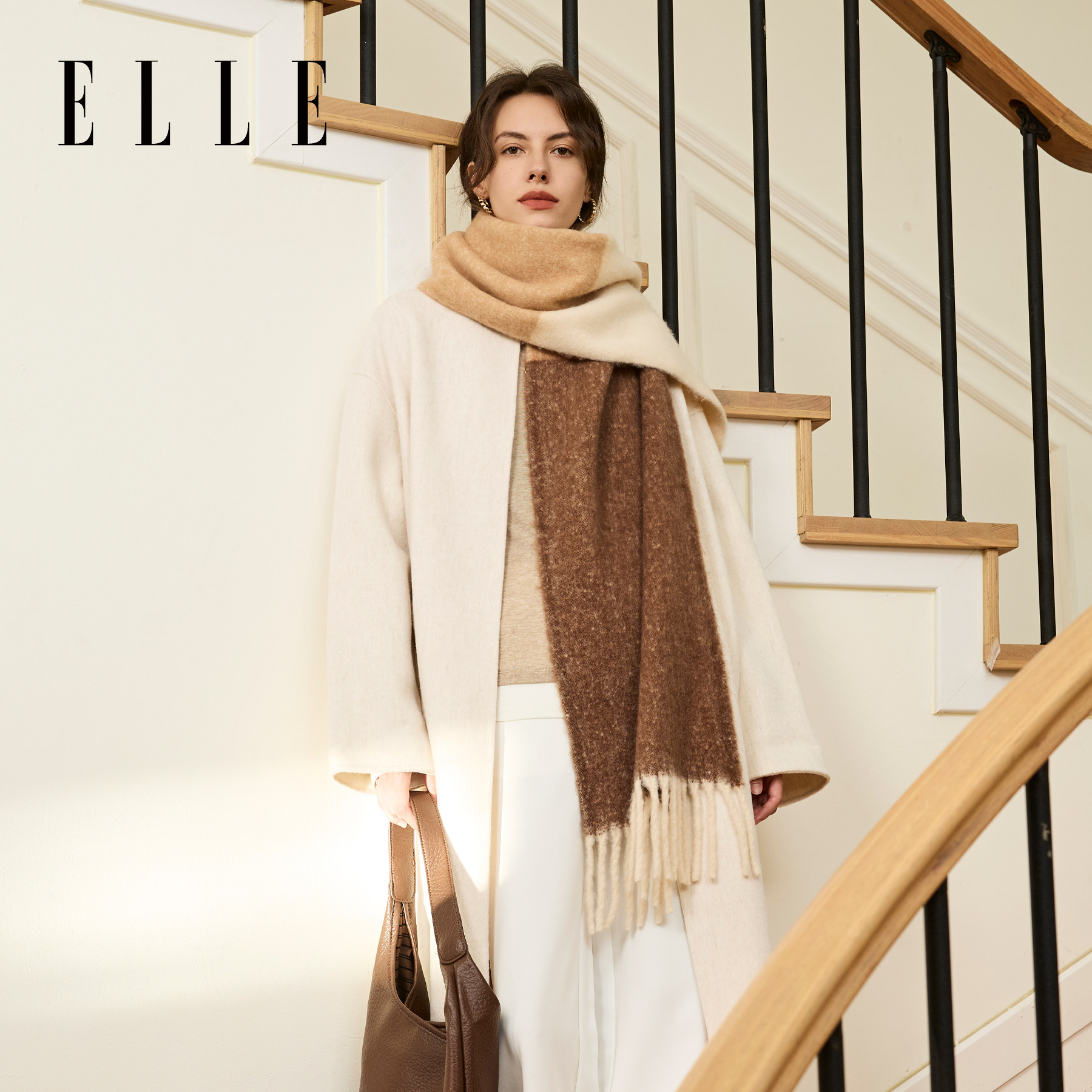 ELLE渐变棉花糖围巾女士冬季户外保暖加绒加厚多巴胺流苏围脖披肩,服饰配件/皮带/帽子/围巾,围巾/丝巾/披肩,淘宝优惠券,粉丝福利购,淘宝优惠卷