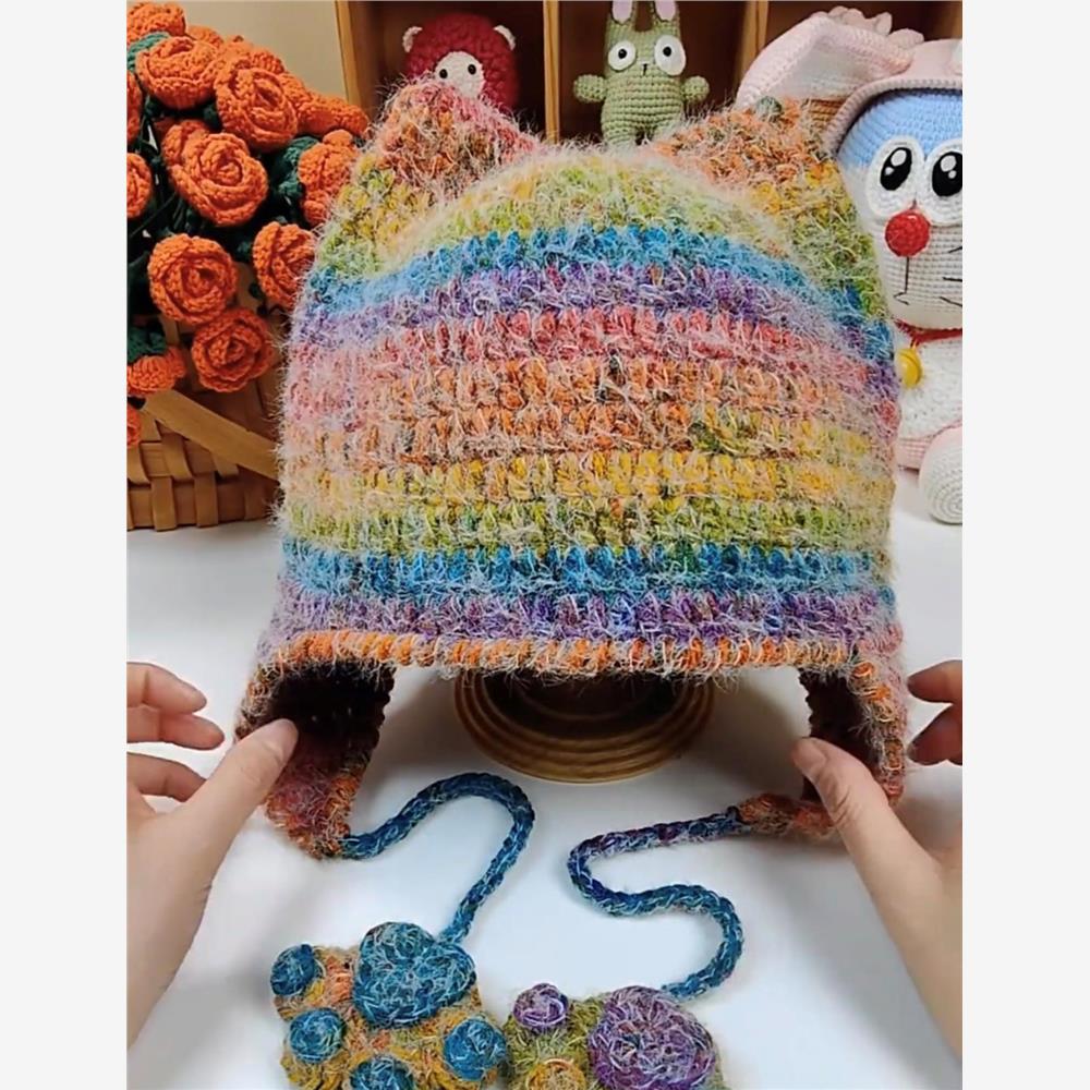 抖音同款新款彩色毛线DIY