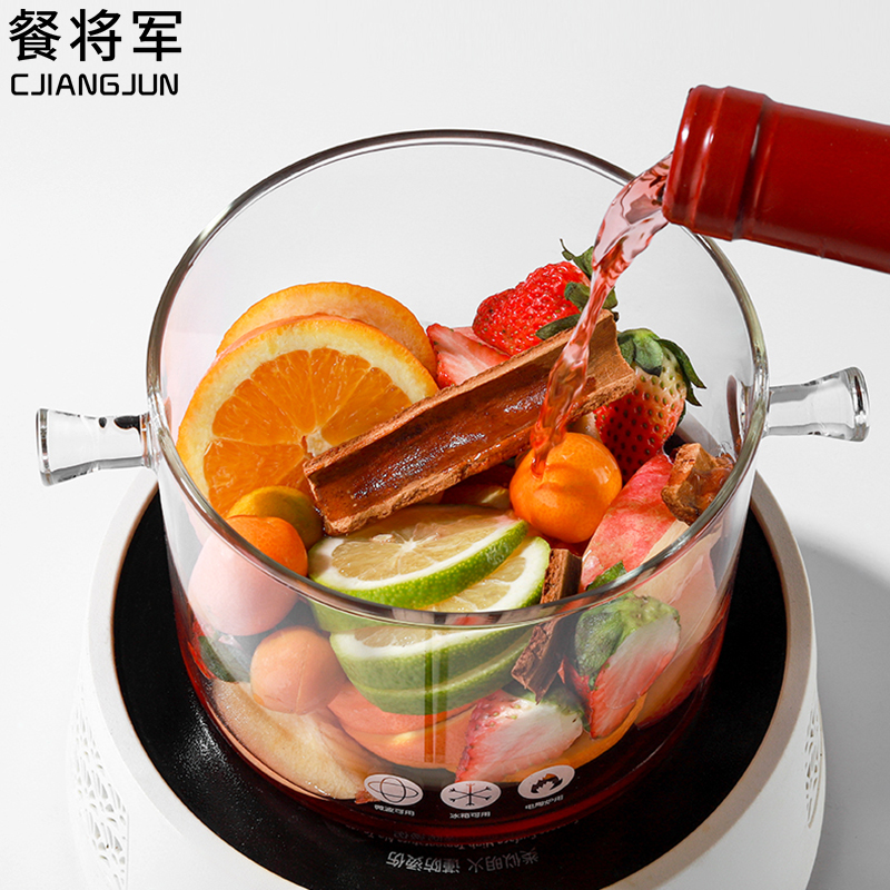 餐将军透明煮热红酒锅围炉煮茶壶