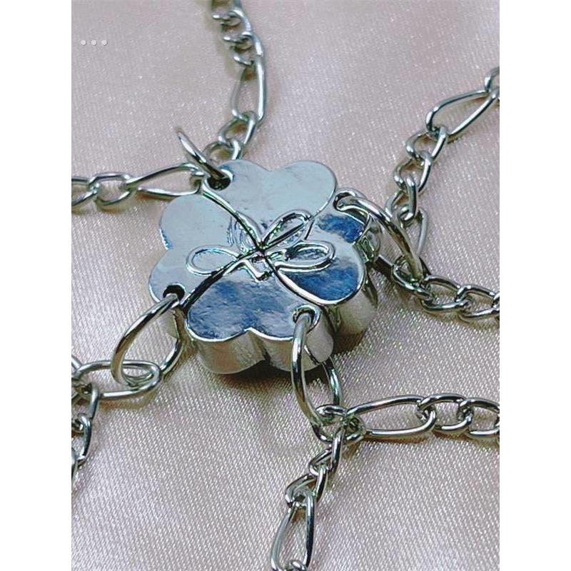 三人闺蜜手炼磁铁相吸学生项炼召唤闺蜜手环四人感应吊坠磁吸手炼